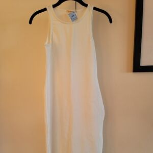 Heart & Hips size medium white ribbed spandex dress nwt